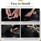Coverado Car Center Console, Universal Rear Bench Seat Console, Back Seat Car Organizer, Automotive Center Console with Cup Holder & Phone Holder, Central Armrest Box (Update, Black)