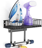 ORLESS Ironing Board Hanger Metal Wall Mount Iron and Ironing Board Holder, Laundry Room Decor and Storage with Large Storage