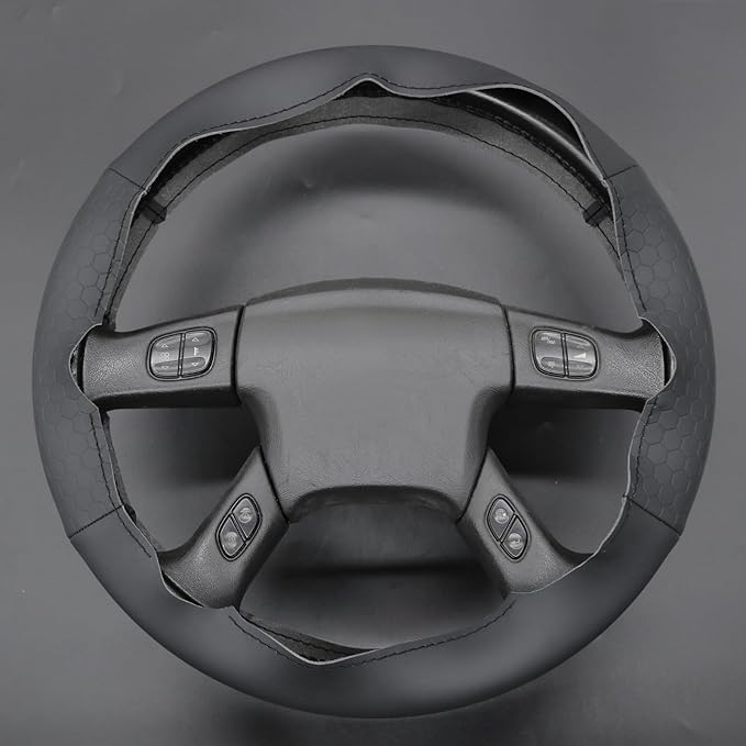 MEWANT Steering Wheel Cover for Chevy Silverado 1500/2500 / 3500 2003-2006 / Silverado 1500 2500HD 3500 Classic/Trailblazer Hand-Stitched Microfiber Leather Steering Wheel Wrap
