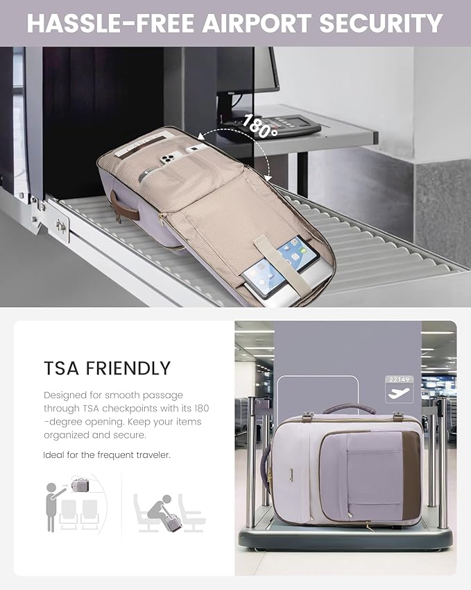 LOVEVOOK 40L Travel Backpack for Women & Men - 17.3 Inch Carry On Backpack & Personal Item Backpack for Airlines, Spacious an