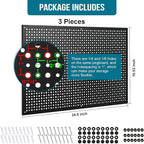 Peg Board,3 Pack 16-Inch X 24-Inch Heavy Duty Metal Peg Board Tool Organization Panels,Ideal for Storage Solutions in Garages