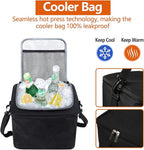 Car Trunk Organizer with Insulated Cooler Bag, Foldable Waterproof Storage Organizer with Lid for SUV, Truck, Sedan - 4 Large