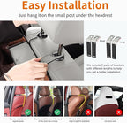 Car Rear Backseat Extra Multifunctional Drink Cup Holder Organizers with Tissue Storage Box Organizer & Hooks for Car Seat Back (Gray)