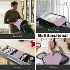 PANDA JOYS 4 Set Compression Packing Cubes Travel - Travel Accessories Expandable Packing Organizers for Carry On - Essential