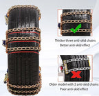 Snow Tire Chains, Universal Car Emergency Anti Slip Snow tire Chains, 6 Pack Winter Security Portable Adjustable Car Tire Sno