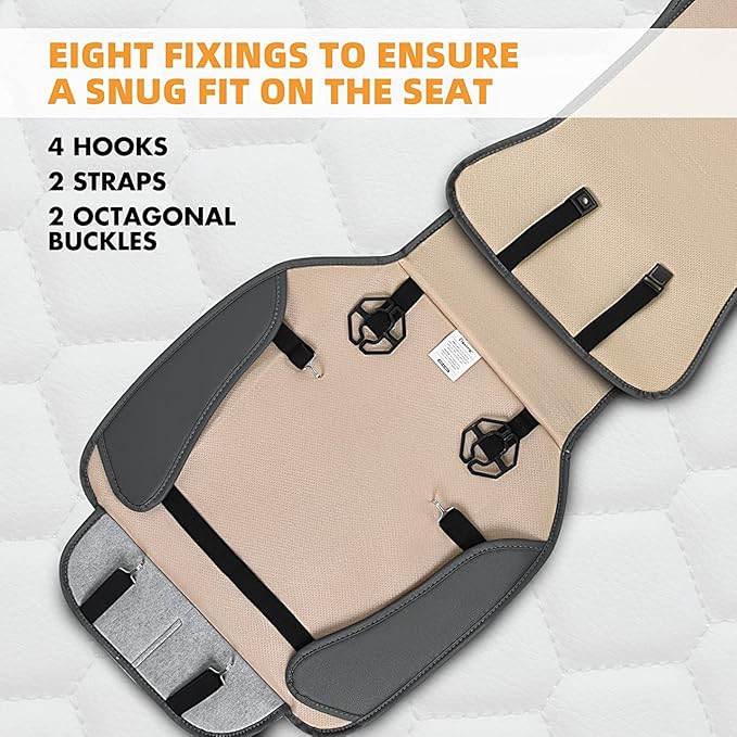 Elantrip 2PCs Front Car Seat Covers Leather Car Seat Protector Universal fit for Most Cars SUVs and Trucks Water Proof Seat P