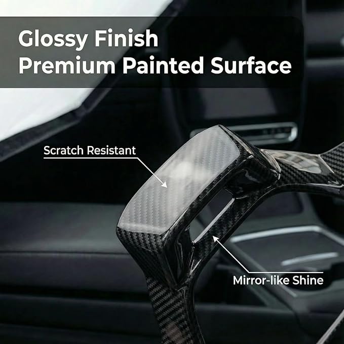 Steering Wheel Cover Trims for Honda Civic 2022-2026, for CRV CR-V 2023 2024 2025 2026 Accessories Car Sporty Interior Decal (Carbon Fiber)