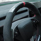 MEWANT DIY Stitching Steering Wheel Cover Wrap for Tesla Model 3 Highland 2023-2025/Model Y 2025 Highland for Tesla Model 3/Model Y Accessories