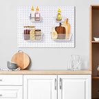 Sieral 4 Pcs Pegboard Baskets Metal Wire Shelf Baskets Peg Board Organizer Accessories Wall Mount Organizer Attachments for G