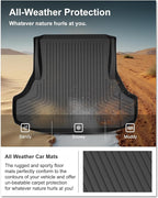 KIWI MASTER Cargo Mat for 2011-2023 Dodge Charger/Chrysler 300, Custom Fit All Weather Rear Cargo Liner, Heavy Duty TPE Tray Trunk Mat, Black