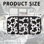 Cow Print Car Sun Visor Organizer Storage Auto Interior Accessories Pocket Organizer - Lightweight Car Truck SUV Storage Pouch Holder, with Multi-Pocket Zipper for Card, Document