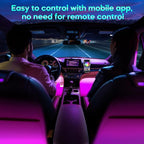 Winzwon Led Lights for Car Accessories Interior, Gifts for Him Her Men Women Teen Boys Girls, APP Control with USB Port Color Change Lights for Truck Decor