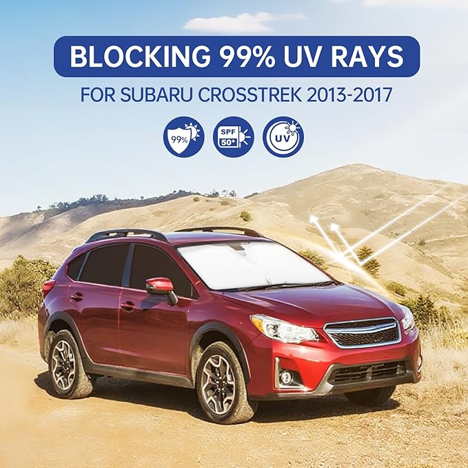 Car Window Shades for Subaru Crosstrek 2013-2017, Full Car Window Covers for Privacy, Sunshades for Crosstrek Front Rear Windshield Side Windows to Block UV and Protect Privacy(8pcs)