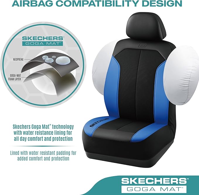 Skechers Car Seat Covers,GOGA Mat Oxford Cloth Seat Covers,Waterproof Car Seat Covers Front Seats,Automotive Universal Fit Se
