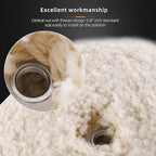 SPTA 8" (200mm) Wool Buffing Pad, Double Side 100% Natural Wool Pad with 5/8-11 Thread for 2-Sided Compound Cutting and Polishing for Automotive, Marine and Epoxies