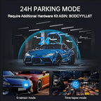 Mirror Dual Dash Camera with Voice Control,4K+2.5K Rear View Mirror Camera with 5.8GHz WiFi and APP Control, WDR Night Vision