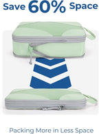 BAGSMART Compression Packing Cubes for Travel, Compressible Luggage Organizer for Cruise Ship, Lightweight Travel Essentials 
