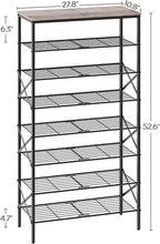 YATINEY 8 Tier Shoe Rack, Shoe Storage Organizer, Large Capacity Shoe Shelf Holds 32 Pairs of Shoes, Sturdy and Stable, for E