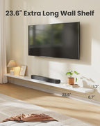 AMADA HOMEFURNISHING 23.6" L Floating Shelves, Wall Shelves Set of 3 for Bathroom/Living Room/Bedroom/Kitchen, White Floating