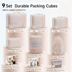 11 Set / 9 Set Packing Cubes for Travel,Gifts for Women Mom Kids,TSA Approved Bags for Makeup, Cosmetic, Toiletry, Organizers