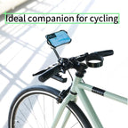 Rcool Universal Bike Phone Mount Holder,with Buckle Mount Base, 360°Rotation Four Corner Fixation for Bicycles Scooter eBike Dirt Road Cruiser Jogging Stroller Torch Light Dash Cam，Silver