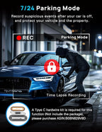 Navycrest 4K Dash Cam Front and Rear with 64GB Card, Built-in 5G WiFi, Dash Camera for Cars 4K Front and 1080P Rear, Dashcams
