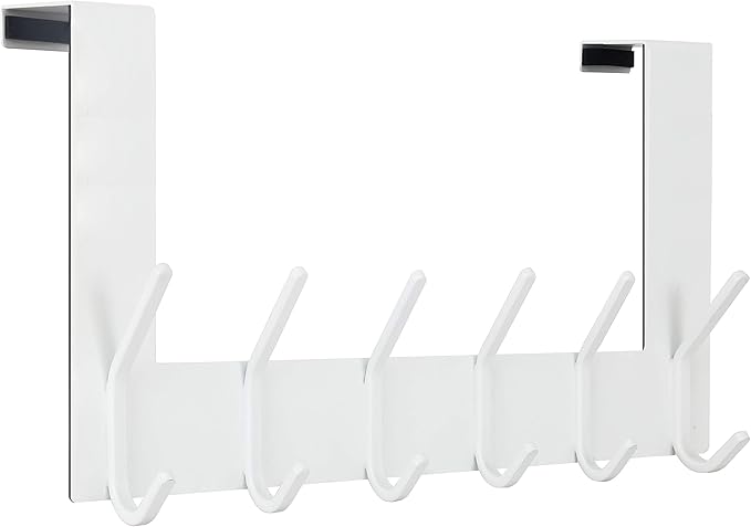 WEBI Over The Door Hooks,Over Door Towel Rack,Door Hanger,Door Coat Hanger,Door Coat Rack,Door Hooks for Hanging Clothes,Back