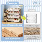 Toy Storage Organizer - Toy Organizers and Storage with Bookshelf, Toy Storage Shelf with 3 Shelves and 12 Storage Bins, Kids