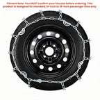 Super Grip V-Bar Ice & Snow Chains 2 Pack for Cars & SUVs - 14" to 18" Tire Anti-Slip Ice & Deep Snow Traction, Easy Installa