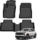 Auxko All Weather Floor Mats Fit for 2026 2025 Nissan Kicks TPE Liners Accessories All Season Guard Odorless Anti-Slip Floor Mats for Nissan Kicks 2026 2025 Black