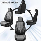 Coverado Front Car Seat Covers, Waterproof Seat Covers with Lumbar Support, Leather Seat Covers, Car Seat Covers Front Seats,