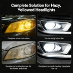 Headlight Restoration Kit, Car Headlight Cleaner, No Power Tools Needed Spray & Wipe, Restores Clarity & Shine, Long-Lasting 