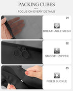 Packing Cubes 10 PCS, Mesh Breathable Luggage Organizers Bags, Packing Organizers, Durable Travel Essentials Bags Set, Travel