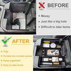 PIMCAR Full Size Center Console Organizer for 2019-2022 Chevy Silverado/GMC Sierra 1500 & 2020-2023 Silverado/Sierra 2500 HD 3500 HD Accessories-Full Console w/Bucket Seats ONLY