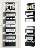 LAMU 6-Tier Over The Door Organizer, Swing - Proof Closet Door Organizer, Flexible 1 Split into 2 Over The Door Storage Organ