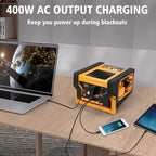2000A Peak Jump Starter with Air Compressor Portable Power Station with 400W Inverter 12V Car Battery Booster for 8.5L