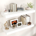 Floating Shelves for Wall, 36" W x 12" D x 2" H, 2 Pack of Long Wall Mounted Engineered Wood Shelves with Invisible Brackets 