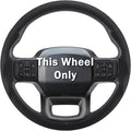 Steering Wheel Cover for Ford F150 2021-2025/ F-150 Lightning 2022-2025/ F250 F350 F450 F550 2023-2025/ Ford Expedition 2022-2024 Steering Wheel Cover Protector Accessories(Perforated Black Leather)