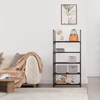 5-Tier Small Shoe Rack, Metal Stackable Kids Shoe Shelf Storage Zapateras Organizer,Narrow Shoe Rack Sturdy for Closet Hallwa