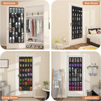 FENTEC 35 Large Pockets Over The Door Shoe Organizer, Mesh Hanging Shoe Organizer Shoe Rack for Closet Mesh Closet Shoe Holde