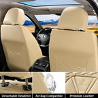 FLORICH Leather Seat Covers, Seat Covers Full Set, Car Seat Protectors 5 Seats, Automotive Seat Covers Fit for Most Cars Truc