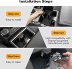 Cup Holder Compatible with 2025 2026 Toyota 4Runner Accessories, Center Console TPE Cup Holder Inserts Middle Console Non-Sli