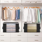 Budding Joy 90 L Large Storage Bags, 10 Pack Clothes Storage Bins Foldable Closet Organizers Storage Containers with Reinforc