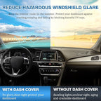 FIILINES Dash Cover for Hyundai Sonata 2015-2019, Dashboard Cover Sonata Accessories Suede Dash Cover Mat Sunshade Anti-Slip 