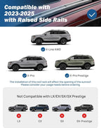 JOYTUTUS 220lbs Lockable Roof Rack Cross Bars, Compatible with Kia Sportage 2023-2025 X-Line AWD/X-Pro/X-Pro Prestige with Raised Rails, Aluminum Bar Car Luggage Rack