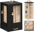 Enthralite Jewelry Box large for Dresser: Women Necklace Ring Storage Organizer with Compartments - Elegant Earring Holder Di