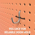 HUHOLE 88 Piece Pegboard Hooks Assortment Kit with Pegboard Bins Garage Tool Organizer Set Fits 1/8 and 1/4 Inch Peg Board Ac