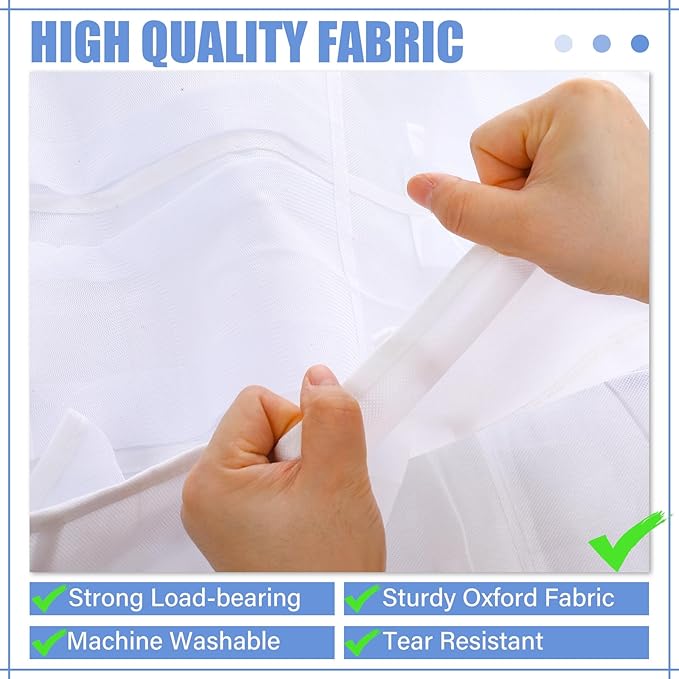 Windyun 40 Over the Door Shoe Organizer Large Breathable Mesh Pocket Clear White Hanging Shoe Rack for Closet Behind Door Han