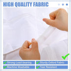 Windyun 40 Over the Door Shoe Organizer Large Breathable Mesh Pocket Clear White Hanging Shoe Rack for Closet Behind Door Han