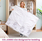 TAILI 8 Pack Vacuum Storage Bags for Comforter and Blankets, XXL Jumbo Vacuum Seal Bags for Bedding (47x39 Inch), Huge Space 